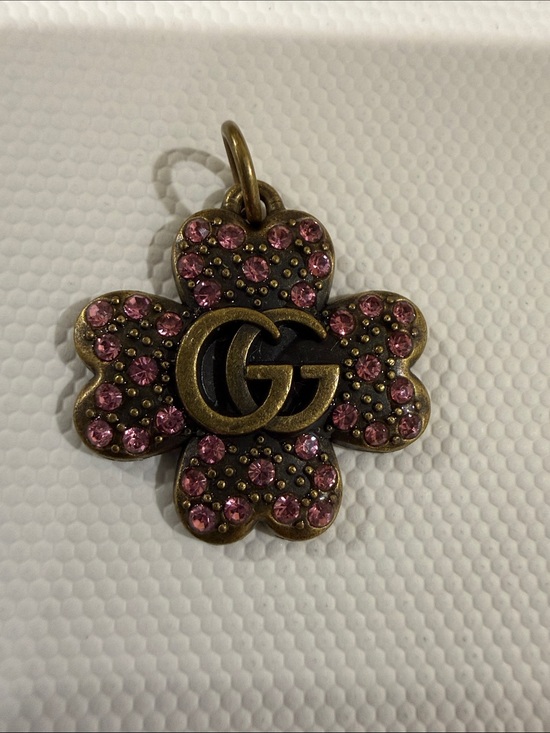 Upcycled Jewelry - Vintage Gucci Four-Leaf Clover Pendant Bag charm/Zipper pull replacement